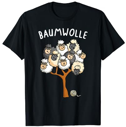 Schafe Landwirt Bauer Comic Cartoon Schafwolle Baumwolle T-Shirt
