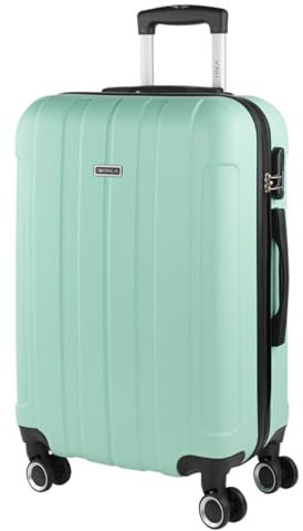 ITACA - Maleta Mediana con 4 Ruedas Giratorias para Viajes Largos Tipo Trolley Ideal como Maletas de Viaje Grandes 23 Kilos y Maleta Viaje Mediana Resistentes, Menta