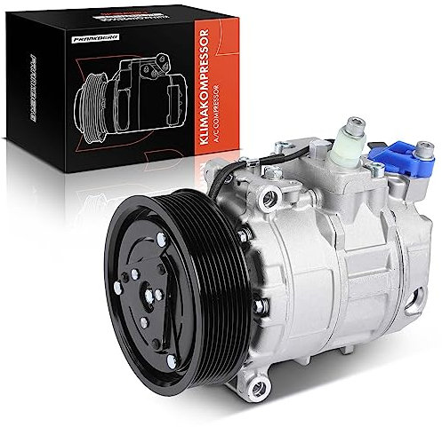 Frankberg Compresor de aire acondicionado con embrague Compatible con Clase C W202 Clase C T-Model S202 Clase E W210 CLK C208 CLK A208 Replace# 5412300611incl. aceite premezclado
