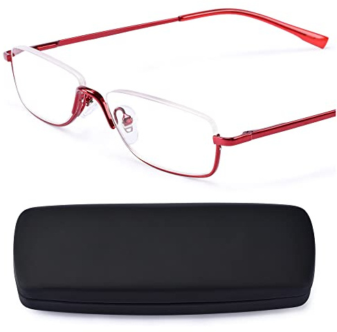 EYEGUARD Lesebrille, Halbrahmen Lesebrille, Leichte Metall Lesehilfe für Männer und Frauen