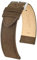 HIRSCH Uhren-Armband Osiris Nubuk L - Uhr-Band aus naturbelassenem Kalbs-Leder - Braun - 22 mm
