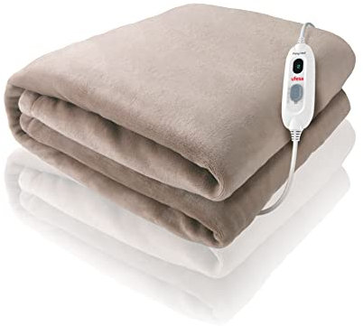 Ufesa Softy Elektrische Wärmedecke, 160 x 100 cm, 120 W, ultraweich, 3 Temperaturstufen, automatische Abschaltung, waschbar