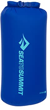 Sea to Summit - Lightweight Dry Bag L 13L - wasserdichte Aufbewahrung - Rollverschluss - Recycling-Gewebe - Befestigung & D-Ring - Wandern & Paddelsport - 22 x 20 x 45.9cm - Surf Blue - 81g