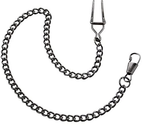 Tiong Pocket Watch 14 Inch Clip Chain with Lobster Clasps Albert Chain for Your Pocket Watches