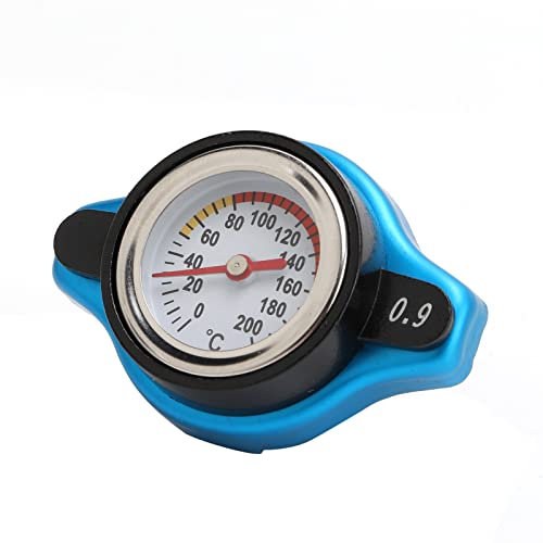 Kühlerdeckel mit Temperaturanzeige, Ersatz für Hochdruck-Thermostat-Kühlerdeckel für Motorrad, ATV, 0,9/1,1/1,3 Bar (kleiner Kopf 0,9)