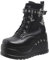 Stivali a tubo medio con suola spessa Stivali con suola spessa da donna Stivali corti punk Altezza tacco alto heel10CM / 4INCH Stivali da cavaliere con catena da motociclista