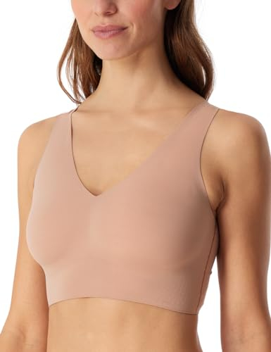 Schiesser Damen nahtloses Bustier mit herausnehmbaren Pads - Invisible Soft, Maple_170364, 38