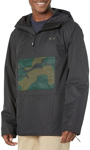 Oakley Herren Divisional Recycled Shell Anorak Jacke, Blackout, M
