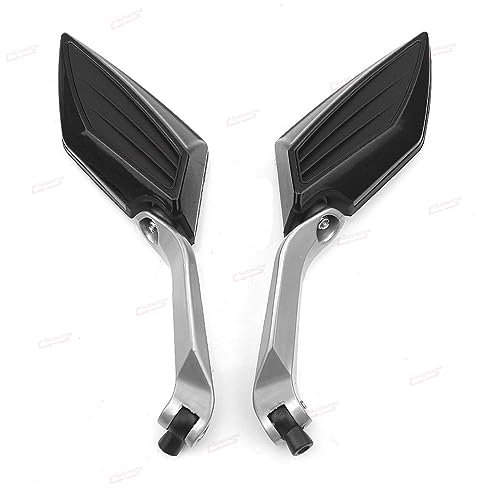 Motorrad Spiegel Aluminium Elektroroller Seitenspiegel Elektrofahrrad Motorrad Rückspiegel Universal Motorradspiegel Supermoto Spiegel (Color : Black)
