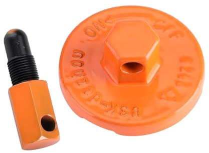 JNNJ Kolbenstopper Kettensägenkupplung, Kupplung Demontage Expander, Trommel Kettensäge Demontageteile, Kolbenstopp Werkzeug Universal für Motorsägen(Orange)