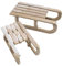 Holz Deko Schlitten 2er Set Shabby weiß klein - 20/16 cm - Holzschlitten zum Basteln und Dekorieren - Weihnachtsdeko Miniatur Schlitten Advent Winter Weihnachten Tischdeko