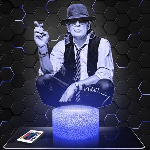 Lampephoto.fr Nachttischlampe U.Lindenberg deko Deutsch. Geschenkidee Mann Frau objekt U.Lindenberg Nachtlicht Erwachsene deko Zimmer. TOP