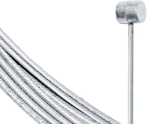 AUTOZOCO Cable freno bicicleta montaña, Cable de freno universal para bicicleta, Cable embrague moto, Cable frenado MTB, Acero inoxidable, Apto para moto y Bicicleta de montaña, 1.2 mm x 2 metros