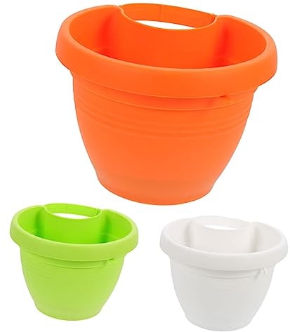 Kisangel 3 Stück Haushalts-Blumentopf Hängekorb Abflussrohr Garten-Wandhalterung Blumentopf Abfluss-Pflanzgefäße Abfluss-Blumentopf Pflanze + Töpfe + Für + Unten + Vertikal