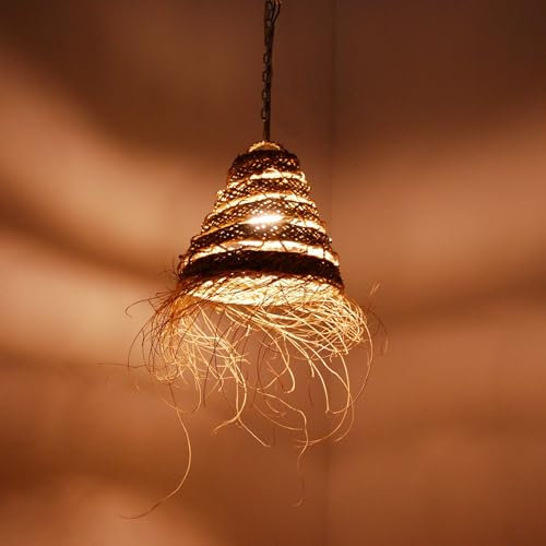 Generico Lustre à Suspension en Paille Artisanale Marocaine: Style Ethnique, Éclairage Naturel et Confortable 1001201105, 2403211001