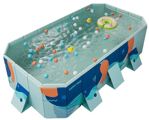 CGLYYDS Piscine en PVC, Piscine Extérieure Pliable Non Gonflable pour Enfants Et Adultes, Piscine Rectangulaire Hors Sol, pour Extérieur, Jardin, Arrière-Cour,180cm/70.86in
