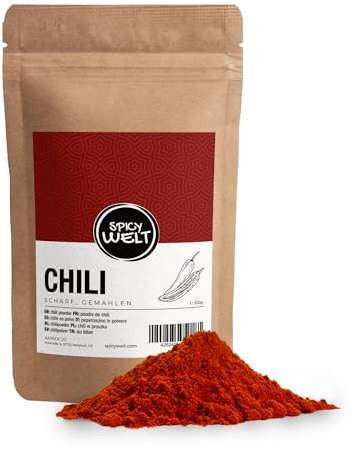 Spicy Welt Chile en Polvo (500g) - Chile Molido – para Sazonar Platos, Salsas y Adobos | Sabroso, Rojo y Versátil | 100% Natural & Sin Aditivos