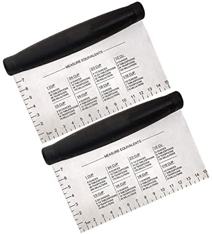 OFFSCH 2piezas Cuchillo Cortador De Masa Inoxidable Con Raspador De Repostería Utensilio De Cocina Hogar