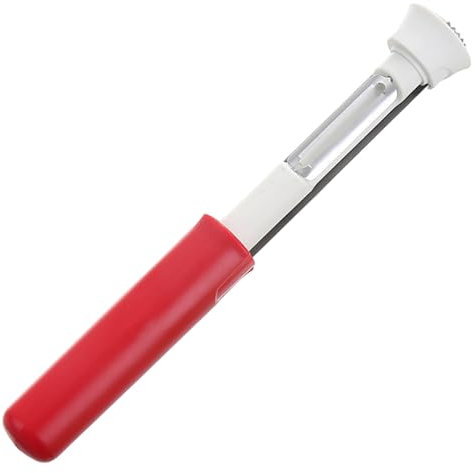 2-In-1 Corer Remover Stainless Steel Multi-purpose Apple Corer Tool with Plastic Handle for Pears, Bell Peppers
