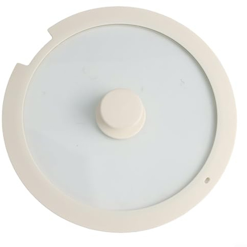 ZWEquipint Silikon-Glas-Topfdeckel, Küchen-Kochgeschirr-Abdeckung, mit Dampfauslass, hitzebeständiger Griff für Pfannen und Töpfe (B 26 cm)
