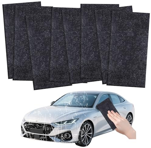 Vxcvzv 8 Stück Nano Sparkle Tuch, Auto Reinigungstuch, Magic Tuch für Auto Kratzer Entfernen, ideal zur Entfernung von leichten Kratzern und Lackschäden, wiederverwendbar, Pflege,Politu