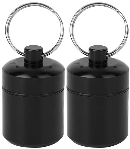 Mini Aluminiumlegierung wasserdichte Medizin Behälter Key Ring Coin Ohrstöpsel Aufbewahrung