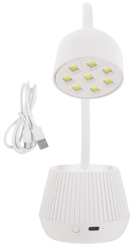 Homoyoyo 24w White Gel LED Nail Lamp for Gel Nails with Adjustable Light Intensity and Quick Drying Unique Shaped Abs Material Curing Lamp Suitable for Home