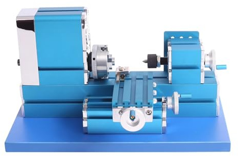 Mini Metal Lathe 36W CNC DIY Woodworking Lathe Machine 20000RPM Milling Bench Top Digital Lathe Education Modelmaking