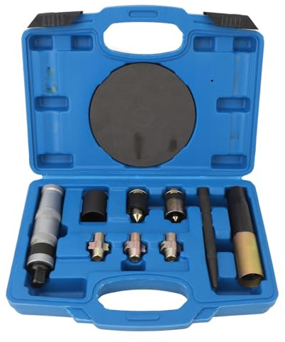 Unbilkdas Wheel Lock Removal Kit, Universal Fit Locking Wheel Nut Remover, Carbon Steel Heat Treated Efficient Wheel Nut Key Replacement Tool with 10PCS Blades for Emergency Car Repair