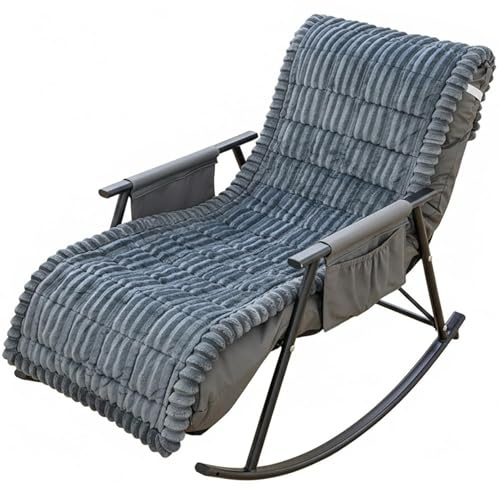 QOEUIUJ Sesselschoner Relaxsessel Antirutsch Sesselüberwurf Weiche Plüsch Sesselauflage Cord, Waschbarer Schonbezug für Haustiere Hunde Katzen, Lounge Sesselbezug(Dunkelgrau,50x180cm)