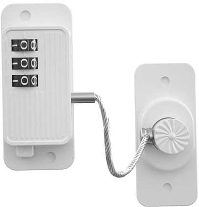 YIXANNX Keyless Fridge Lock 3 Digit Cable Lock Offering Robust Security Features for Protecting Children and Elderly Individuals Fridge 3 Digit Cable Keyless for Kids