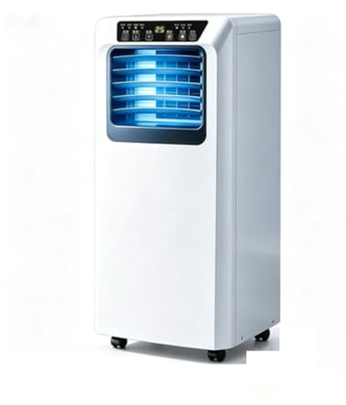 Acondicionador de aire portátil de 18000 BTU que enfría una habitación de 51 m² con deshumidificador, modo ventilador, temporizador, control remoto, ruedas fáciles de mover para el hogar, oficina