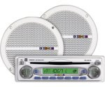 Dual 100 W AM/FM/CD Marine Empfänger mit abnehmbarer Gesicht und 16,5 cm Lautsprecher