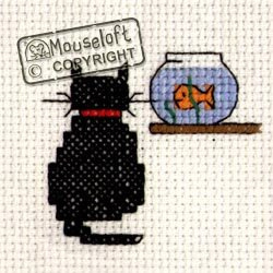 Mouseloft Cross Stitchlet Cat and Goldfish