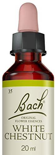 Fleurs de Bach Original, White Chestnut, No 35, pour plus de sérénité, aide à se libérer des pensées obsédantes. Elixir floral naturel pour le bien-être émotionnel. Compte-Gouttes 20ml, Vegan