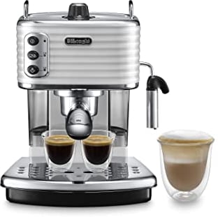 DeLonghi Scultura Cafetera de espresso manual, Independiente, 1.4 L, 15 bares, acero inoxidable, gris