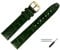 MARBURGER Uhrenarmband 20mm Leder Gruen Gold Kroko (Caiman) Prägung Mit Naht - Montage Set 5292060000220
