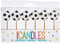 Black & White Soccer Ball Birthday Candles (7cm) Pack of 6 - Cake Topper Picks, Festive Party Decorations