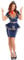 LEG AVENUE 85332 - Friendly Skies Flight Attendant Kostüm Set, 3-teilig, Größe M, blau