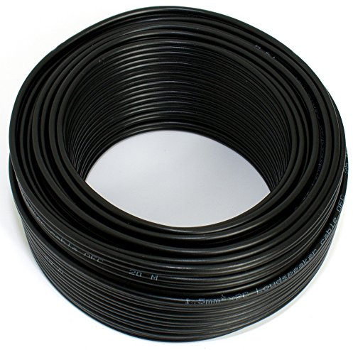 SeKi Cable para altavoz (2 unidades, 1,50 mm², 25 m), color negro
