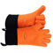 GEEKHOM Ofenhandschuhe Hitzebeständige Silikon-Ofenhandschuhe BBQ topfhandschuhe wasserdichte Küchenhandschuhe, Backhandschuhe für Kochzubehör zum Grillen Weber Pizza Mikrowelle (Orange)