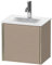 Duravit XViu 4030 Waschtischunterbau wandhängend, 1 Tür Anschlag rechts, für Waschtisch Viu 073345, 430x310 mm, Farbe (Front/Korpus): Champagner matt/leinen - XV4030RB175