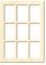 Finestra in legno rettangolare, dimensioni a scelta, dimensioni: 80 x 56 mm, finestra: modello 18