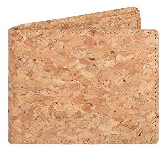 Hudson & James Designer Cork Vegan RFID Blocking Shield Card Holder Wallet for Men Lightweight Made of Eco Friendly