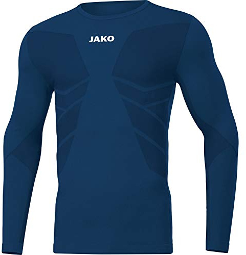 JAKO Camiseta de Manga Larga Unisex para niños Comfort 2.0., Unisex niños, Manga Larga., 6455, Azul Marino, XX-Small
