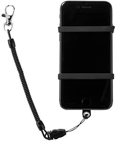 Manbi Phone Ninja anti-slip phone holder for bike handlebars, skiing, snowboarding, fits most phones - in Black