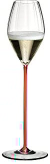 RIEDEL High Performance Champagnerglas, Einzelpackung,klares u. rotes Kristallglas,handgefertigt