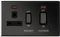 Black Nickel 45A Cooker Control Switch Unit with 13A Socket Neon Indicators N331-GME Screwless Plate Finish
