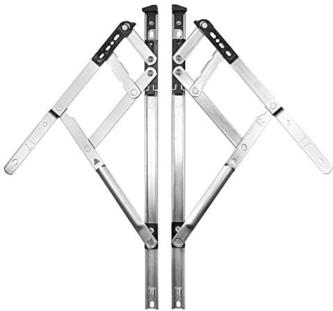 Yale Defender Friction Hinges UPVC Window Securistyle Easy Clean & Egress Opening Vent Stay (16 x 17mm (Stack Height))