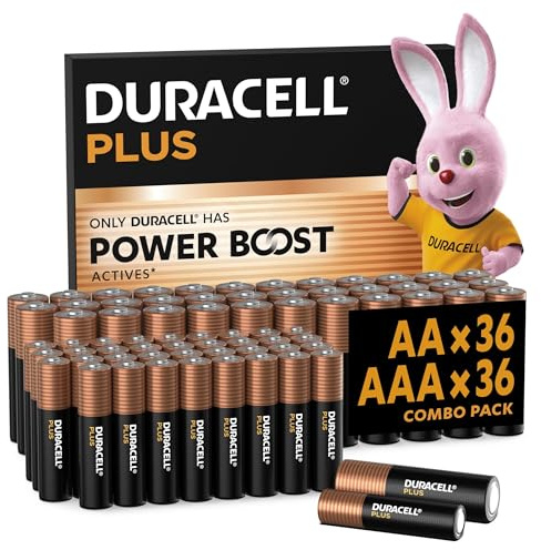 Duracell Plus Batterien AA & AAA, Kombipackung mit 72 Stück, langlebige Power, AA & AAA Batterie für Haushalt und Büro